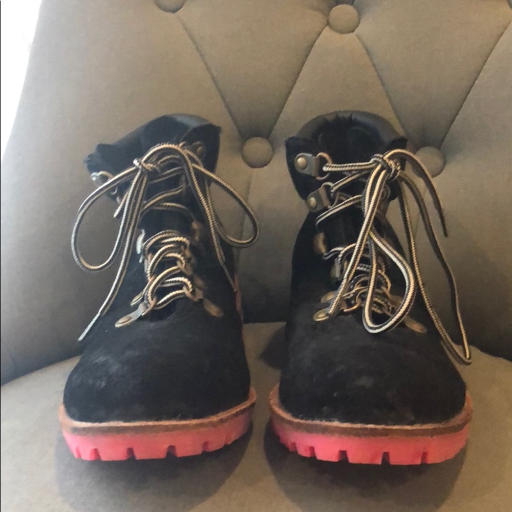 Jeffrey Campbell Lyle Black hiking boots pink - Picture 5 of 7